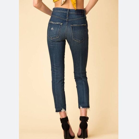 AMO Jeans High Rise Stix Crop Jeans - Picture 1 of 11